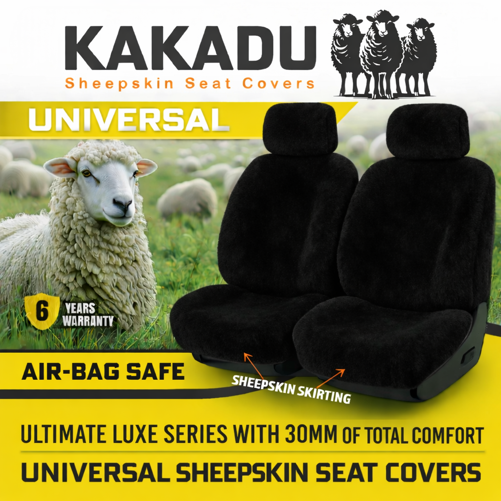 KAKADU Ultimate Universal Sheepskin Car Seat Covers MAZDA 6 GG LUXURY LIMITED SEDAN 8/2002-1/2008 5 Colours Available