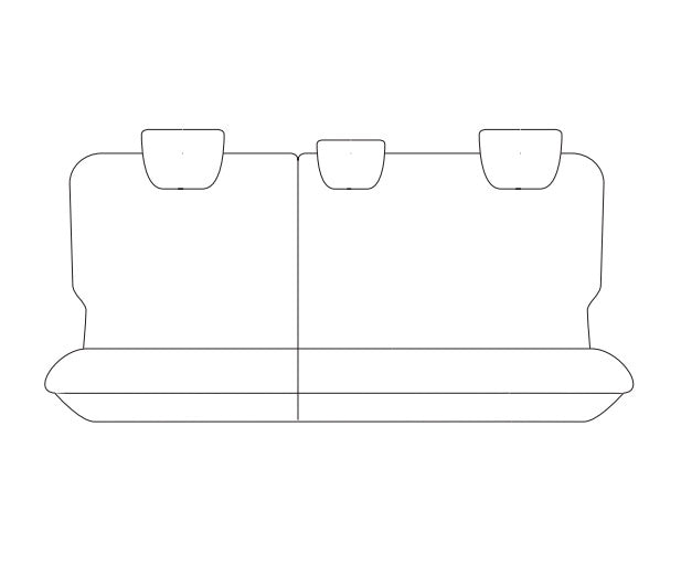 Tradies Canvas Grey Seat Covers Rear FORD ESCAPE ZH ST-LINE PETROL 4/2020-2026
