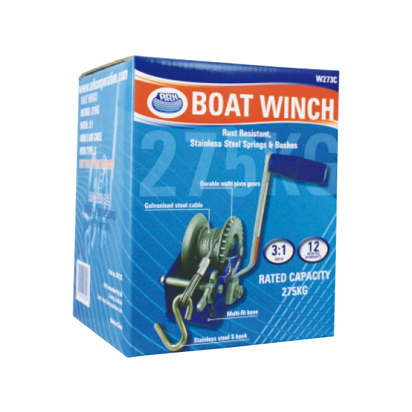 ARK Boat Winch 275kg Gear Ratio 3:1  W273C