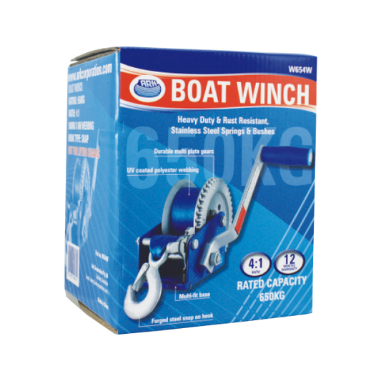 ARK Boat Winch 650kg Gear Ratio 4:1  W654W