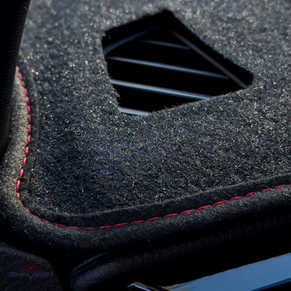 Shevron Black Dash Mat + Red Stitching For Isuzu Dmax D-Max LS-M LS-U X-Terrain w/ Centre Lid 7/2020-2025 DMR1589