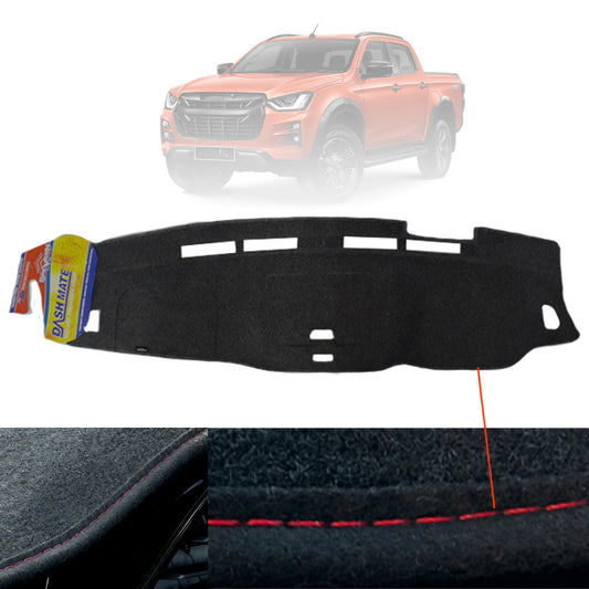Shevron Black Dash Mat + Red Stitching For Isuzu Dmax D-Max LS-M LS-U X-Terrain w/ Centre Lid 7/2020-2025 DMR1589