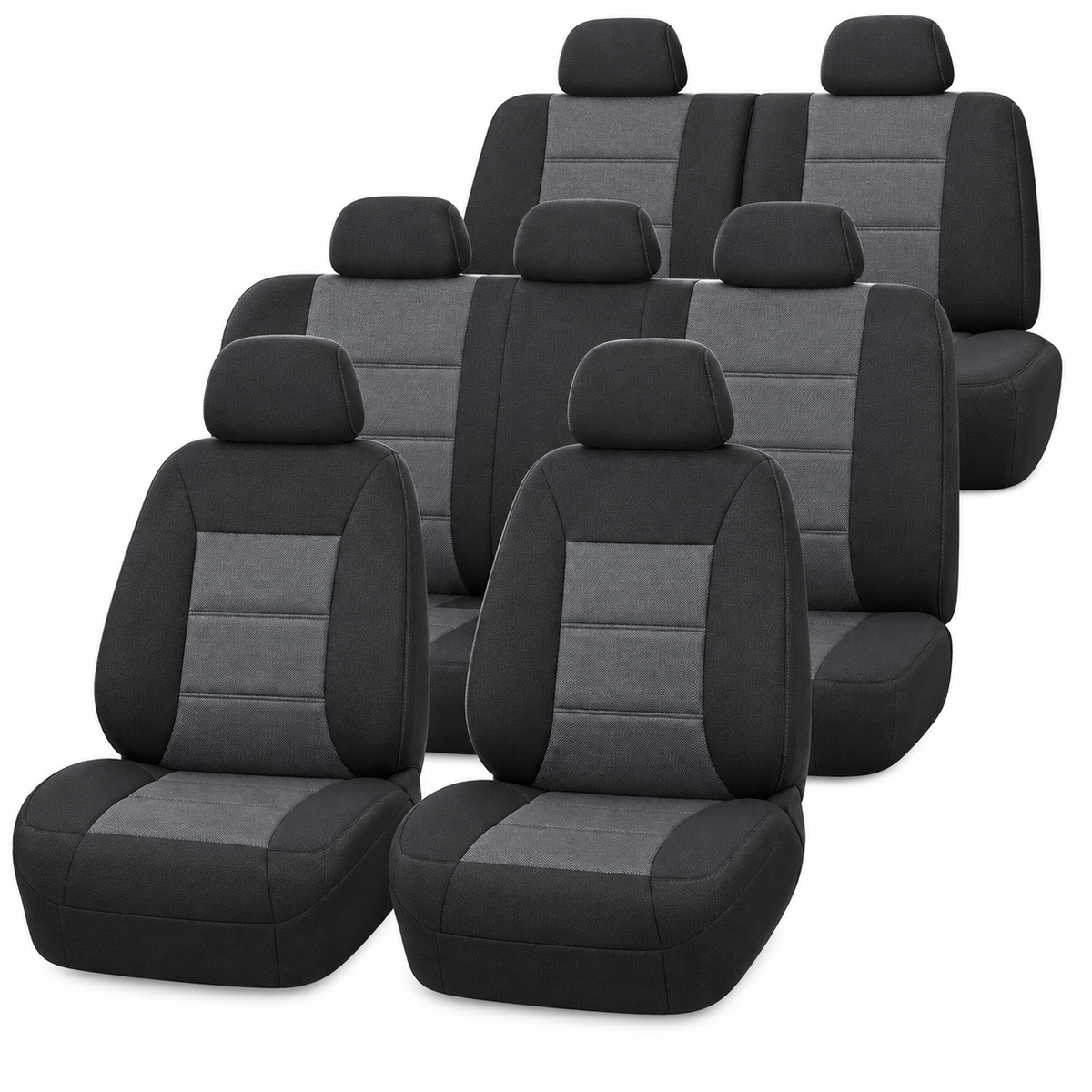 Premium Customs Seat Covers 3 ROWS NISSAN XTRAIL T32 ST ST-L 7 Seater 3/2014-8/2022 BLACK