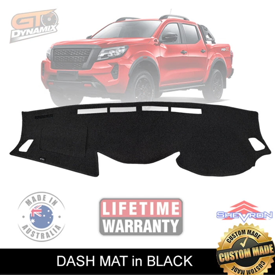 TUFF Customs 2 Rows Neoprene Seat Covers + Shevron Dash Mat DM1603 For Nissan Navara D23 S5 PRO-4X ST 2020-2025