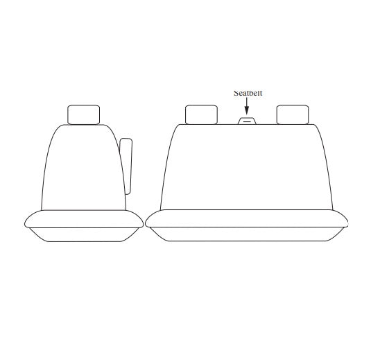 Getaway Neoprene Seat Covers Front MITSUBISHI EXPRESS SN GLX VAN EXCLUDES GLX+ 3/2020-5/2022