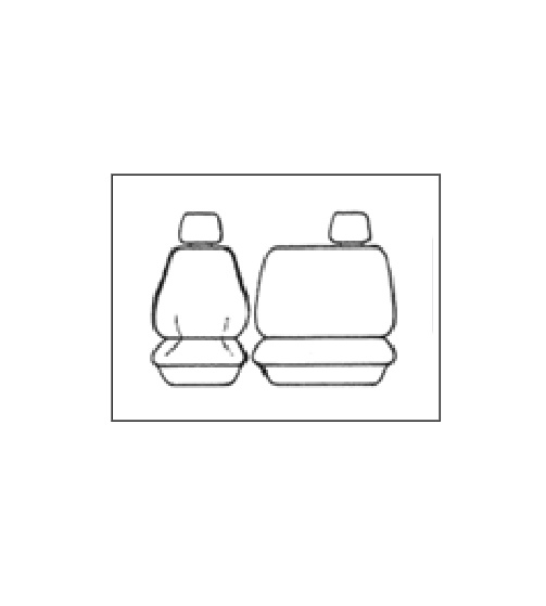 Custom Charcoal Seat Covers Front For TOYOTA HILUX SINGLE CAB 10/1997-02/2005