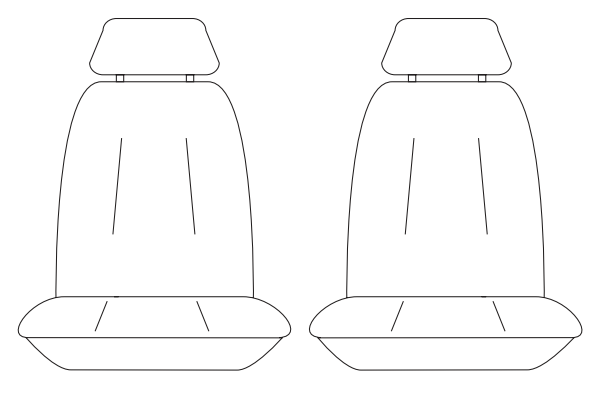 TUFF Customs Neoprene Seat Covers Front MITSUBISHI TRITON MV GLX GLS 2024-2026