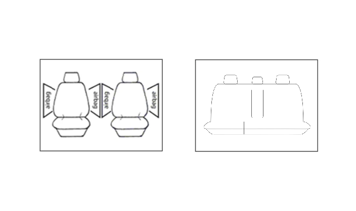 TUFF Canvas 2 Rows Seat Covers For TOYOTA HILUX N90 SR SR5 ROGUE RUGGED X 8/2025-2026 Black