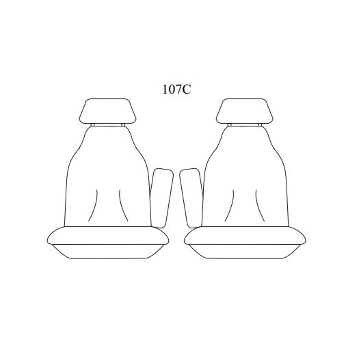 Tradies Canvas Grey Seat Covers Front LDV G10 7 SEAT VAN 3/2015-6/2023