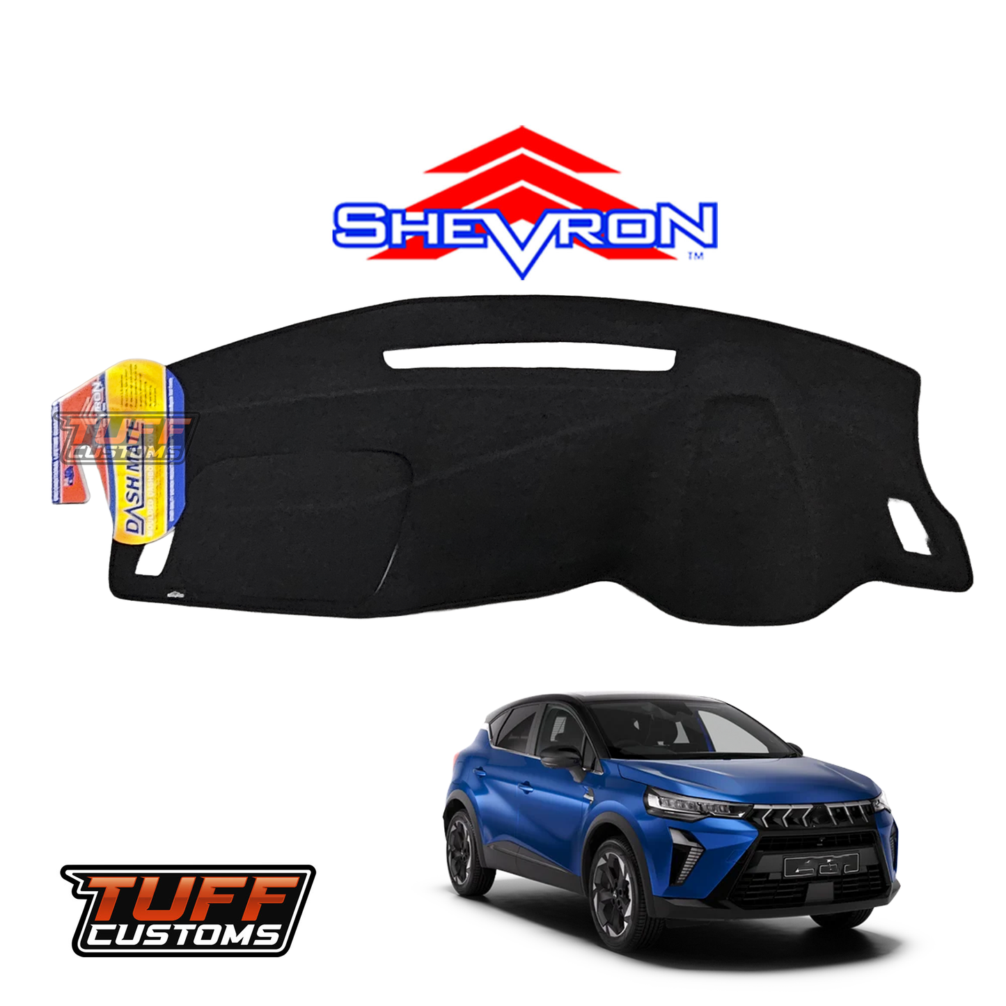 Shevron Black Dash Mat For Mitsubishi ASX XE LS Aspire & Exceed 6/2025-2026 DM1757