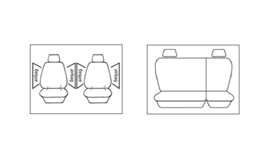 Custom Charcoal Seat Covers 2 Rows NISSAN NAVARA DUAL CAB D40 ST-X 10/2007-02/2015