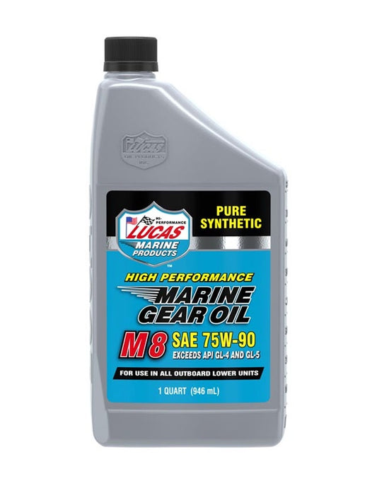 Lucas M8 Synthetic SAE 75W-90 Marine Gear Oil 946ml 10652
