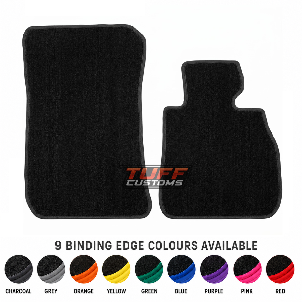 Custom Made  Floor Mats 2pcs For SUBARU FORESTER SK 5TH GEN 7/2018-2024 w/ 9 Binding Colour