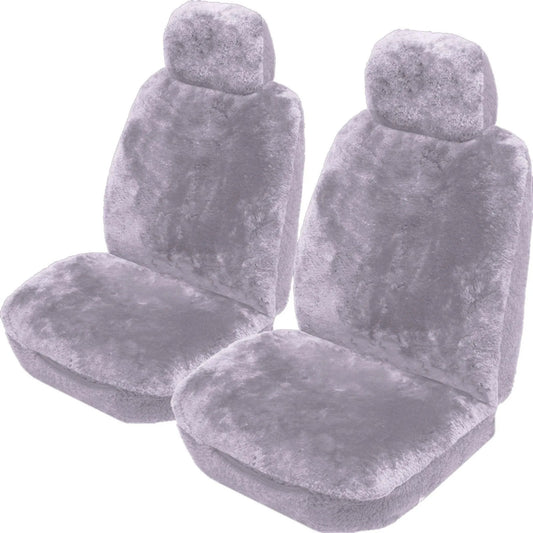 KAKADU Luxury Elite Sheepskin Seat Covers 6 Year Warranty 30mm AIR-BAG in GREY
