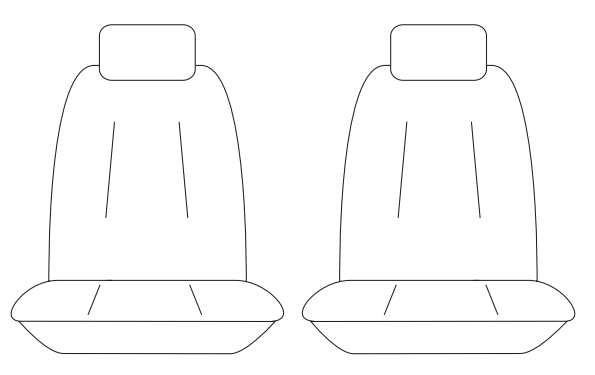 TUFF Customs Neoprene Seat Covers Front For TOYOTA RAV4 HYBRID GX GXL 19-26