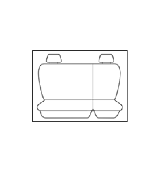 Tuff Canvas Rear Seat Covers NISSAN NAVARA DUAL CAB D40 ST-X 10/2007-02/2015 Charcoal