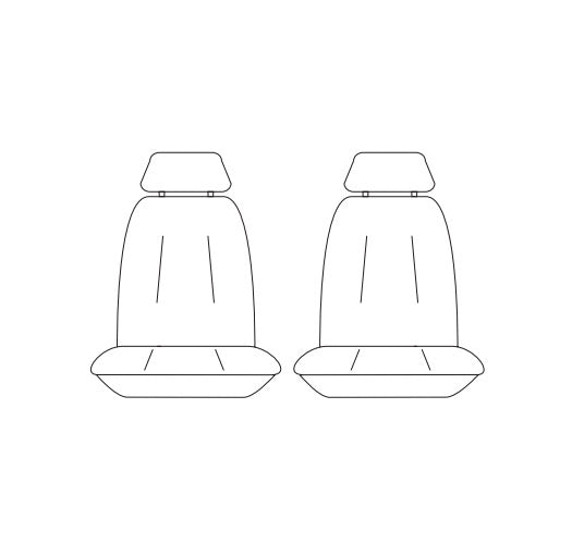 Tradies Canvas Black Seat Covers 2 Rows MITSUBISHI TRITON MV ALL BADGES DUAL CAB 12/2023-2026