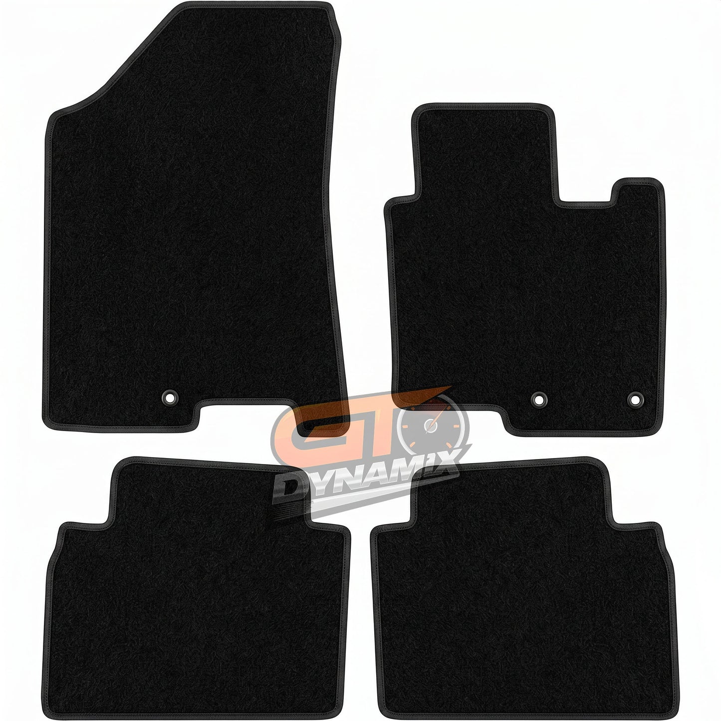 Custom Made  Floor Mats Black 4pc KIA SPORTAGE GT LINE 2019-2021 w/ 9 Binding Colour