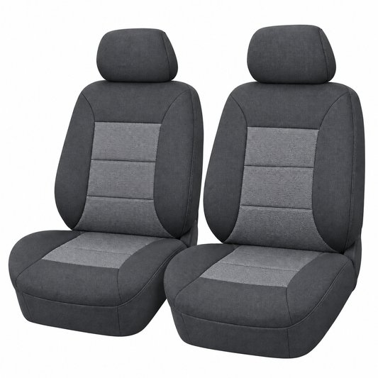 Premium Customs Seat Covers FRONT FORD RANGER PX MK1 SINGLE CAB 2011-2015 CHARCOAL