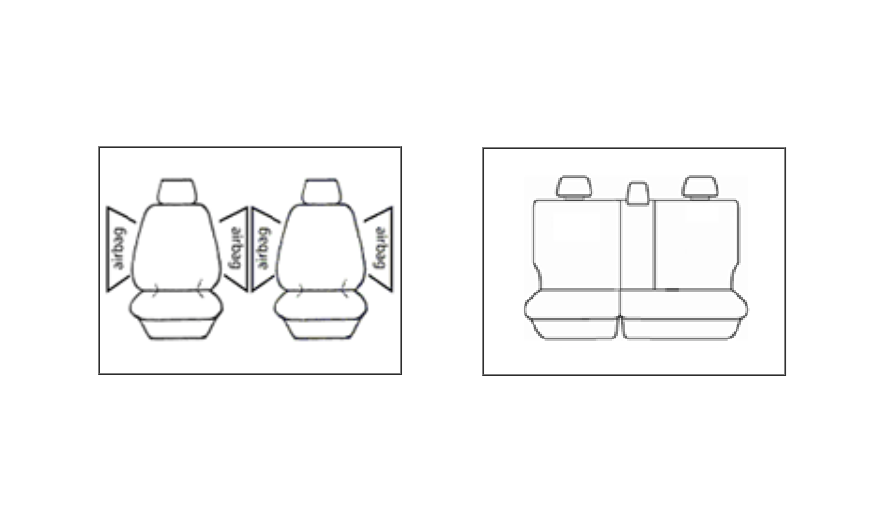 Custom BLACK Seat Covers 2 Rows NISSAN X-TRAIL WAGON T32 SERIES ST ST-L TS Ti TL 3/2014-7/2022