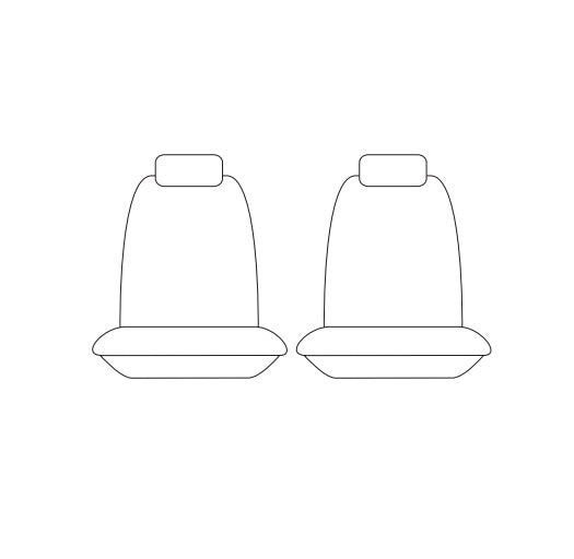 Tradies Canvas Grey Seat Covers Front FORD RANGER PJ PK XL XLT SUPER CAB 2007-8/2011
