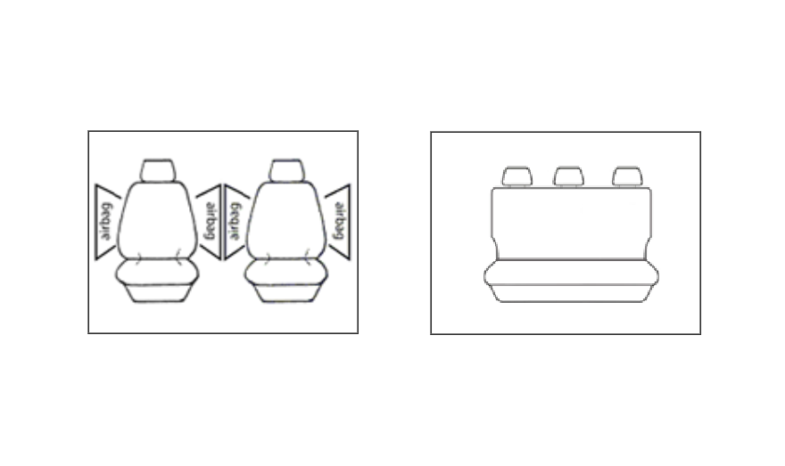 Tuff Canvas 2 Rows Seat Covers FORD RANGER DOUBLE CAB PX XL XLS XLT 10/2011-5/2015 CHARCOAL