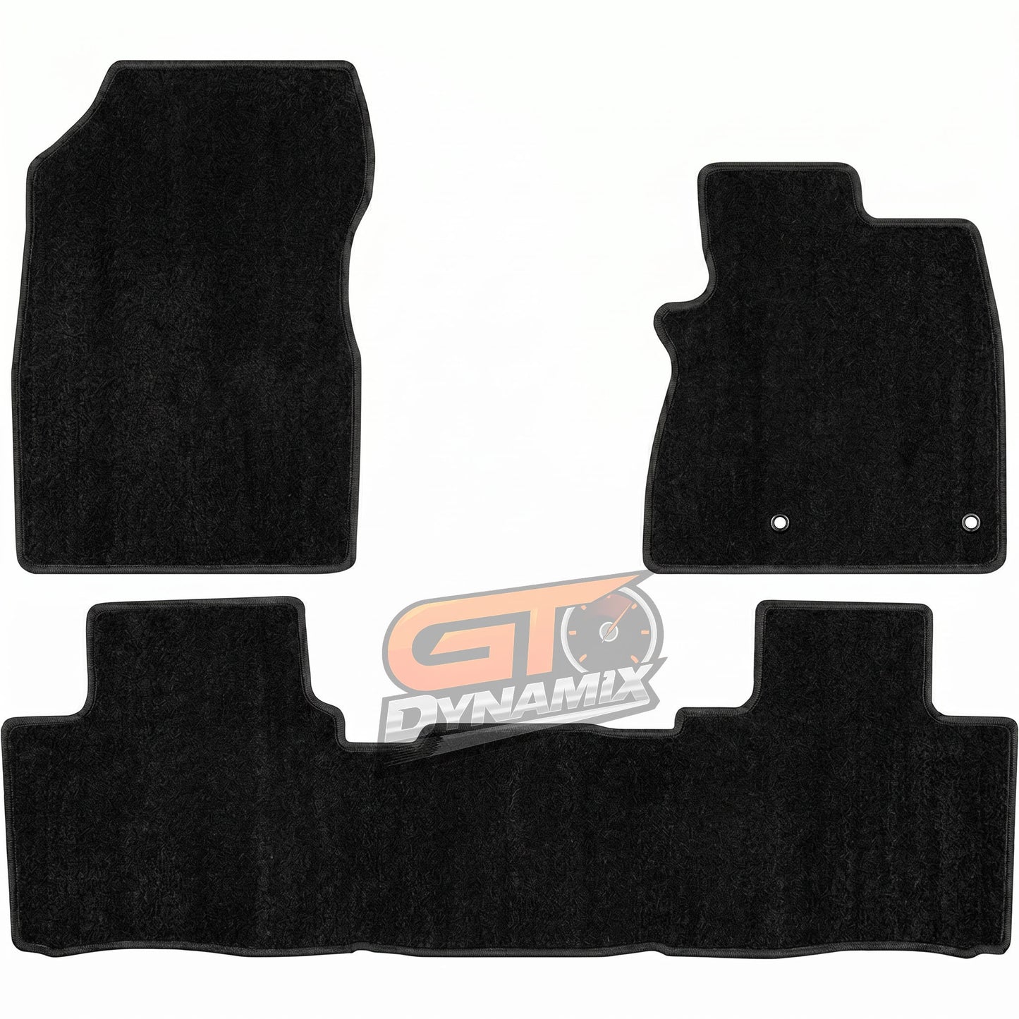 Custom Made  Floor Mats Black 3pc MITSUBISHI OUTLANDER 4TH GEN GM GN ZM WAGON PETROL 2/2021-2026 w/ 9 Binding Colour
