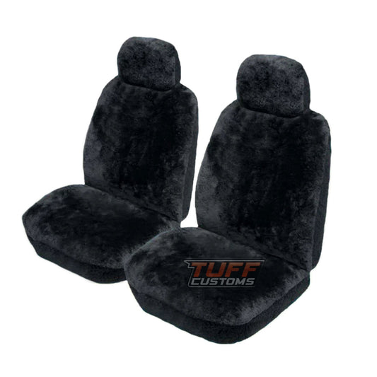 KAKADU Select Custom Made Sheepskin Seat Covers for Isuzu Dmax D-Max TF LS-U LS-M X-TERRAIN 2020-2025 BLACK