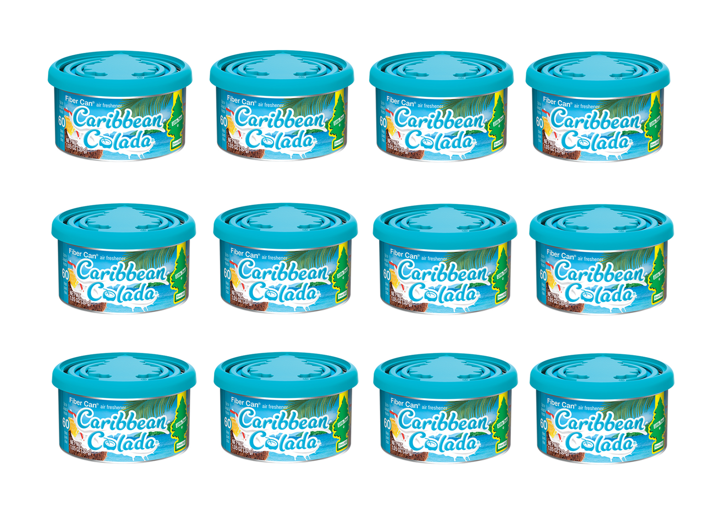 Little Trees Air Freshener Caribbean Colada Fiber Can (Pack of 12) 17824