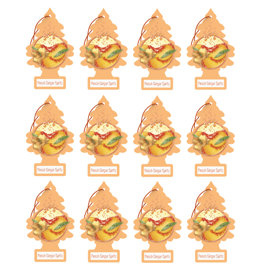 Little Trees Air Freshener Peach Ginger Spritz (Pack of 12) 17344