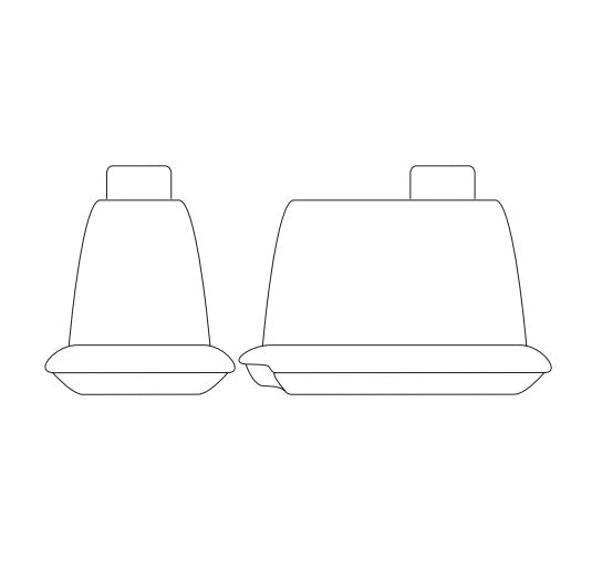 Tradies Canvas Black Seat Covers Front For TOYOTA LANDCRUISER UTE VDJ79R SINGLE CAB UTE 8/2009-2014