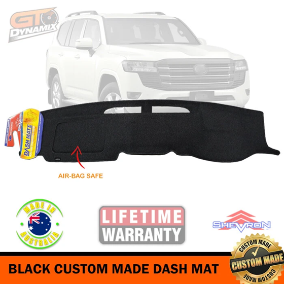 TUFF Customs 2 Rows Neoprene Seat Covers + Shevron Dash Mat DM1635 For Toyota Landcruiser 300 Series VX 2021-2025
