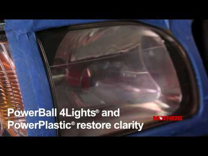 Mothers Headlight Polishing Kit Powerball 4 Lights Compound Buff 7251