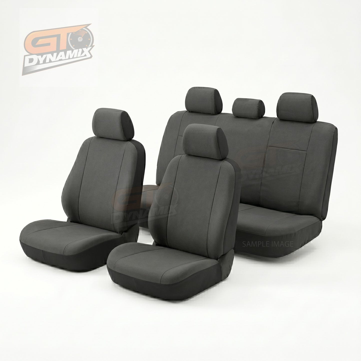 Tuff Canvas 2 Rows Seat Covers For TOYOTA HILUX DOUBLE CAB N70 SR SR5 10/2009-6/2015 CHARCOAL