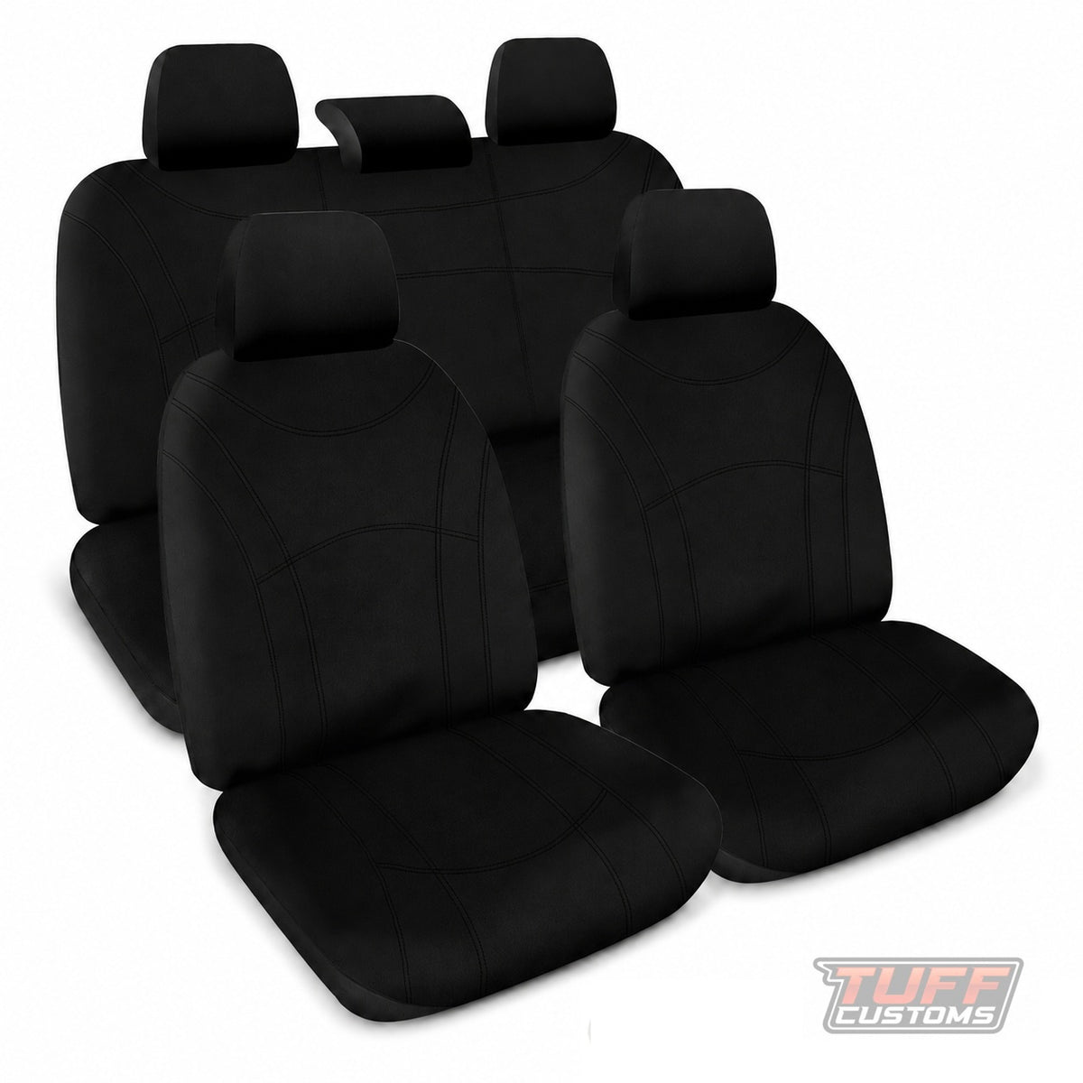 Getaway Neoprene w/ Black Stitch Seat Covers 2 Rows ISUZU DMAX TF SX SPACE CAB 6/2012-6/2020