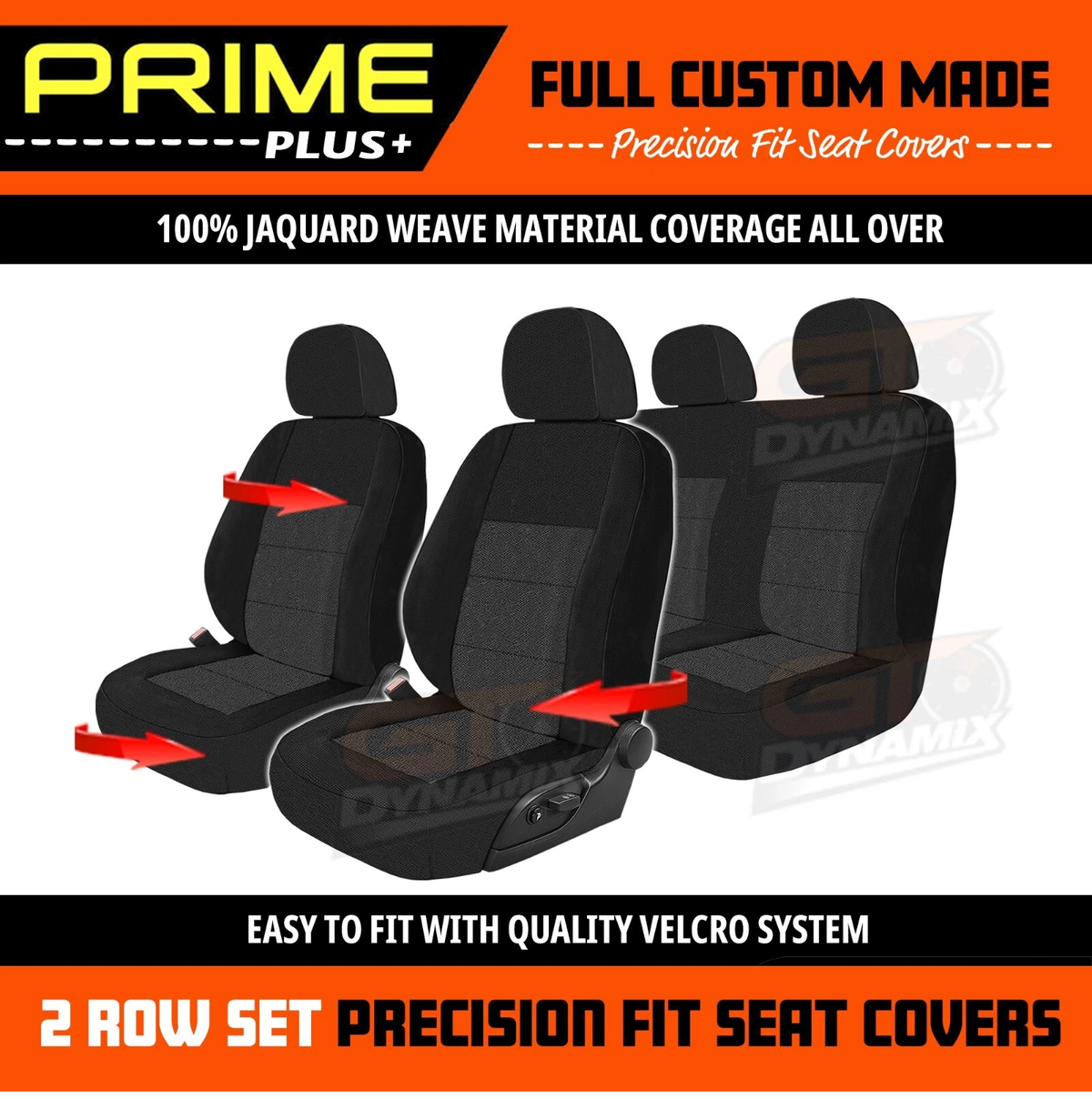 Prime Plus Seat Covers 2 ROWS VW TIGUAN R-LINE 2/2021-11/2024
