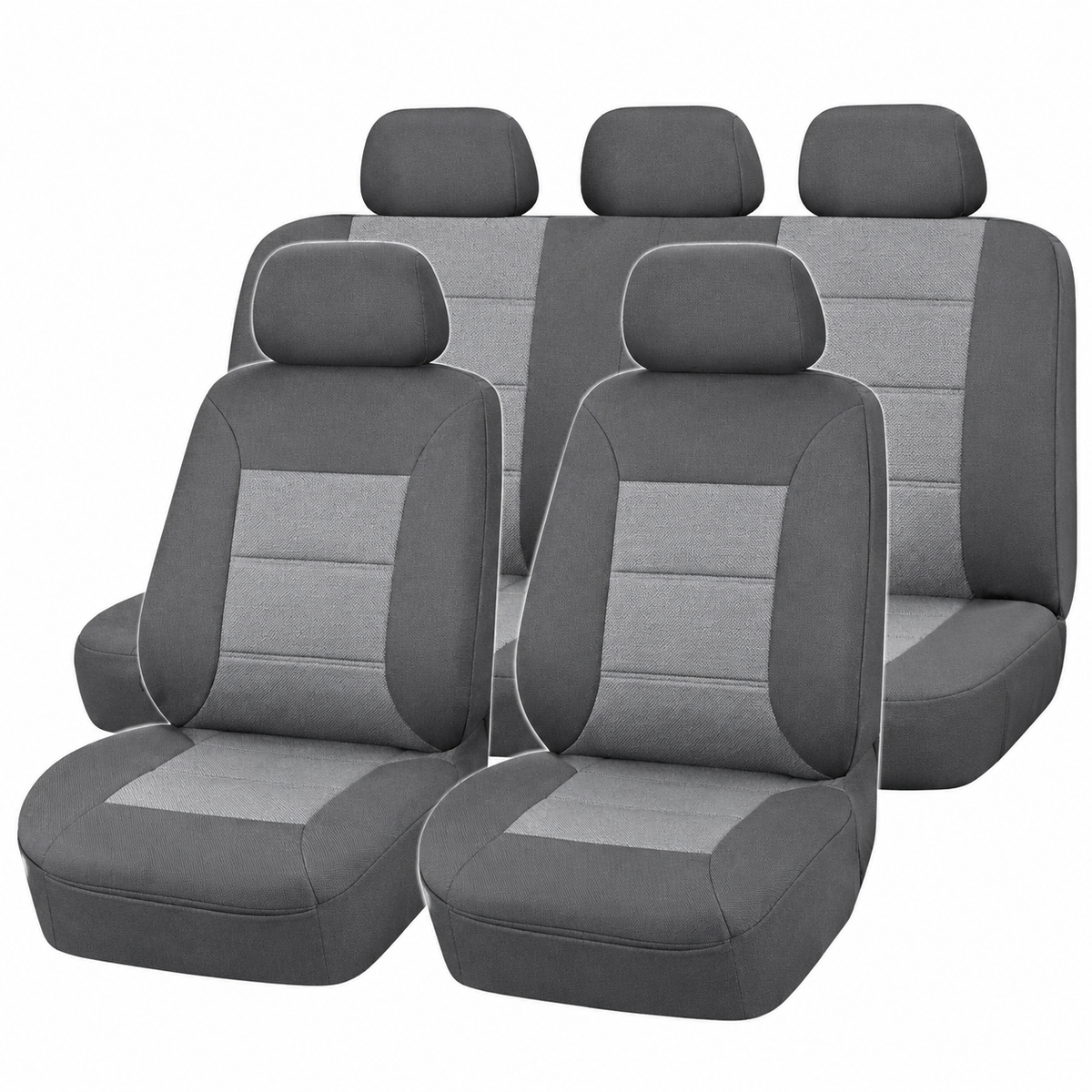 Premium Customs Seat Covers 2 ROWS ISUZU D-MAX DUAL CAB 6/2012-6/2020 CHARCOAL