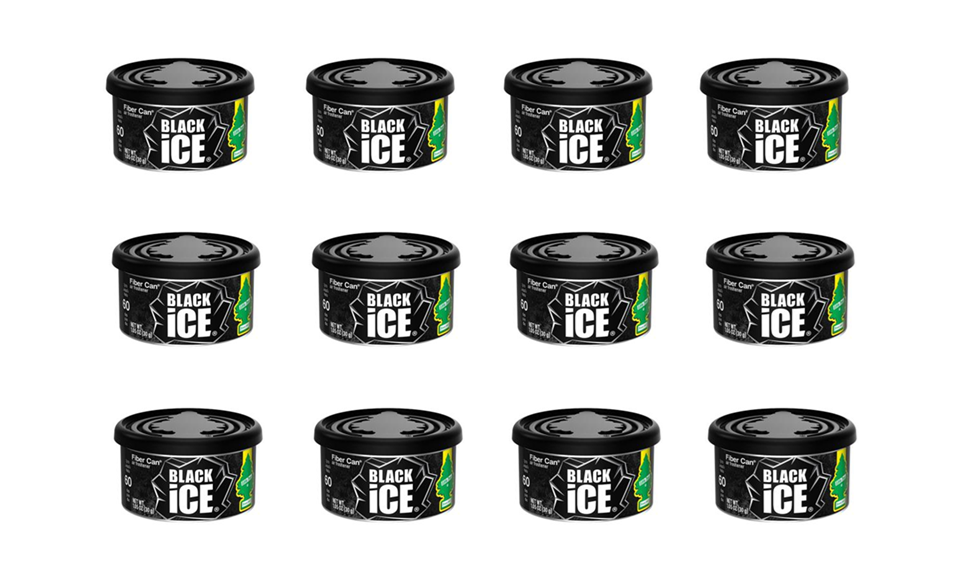 Little Trees Air Freshener Black Ice Fiber Can (Pack of 12) 17855