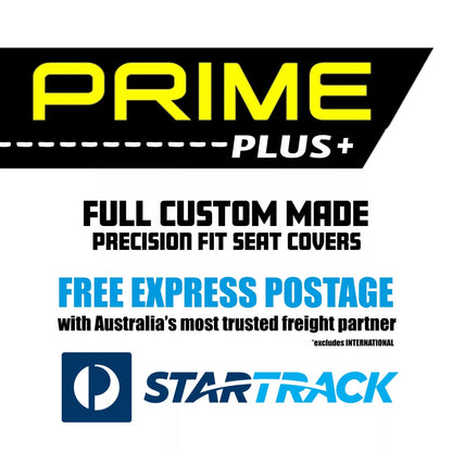 PRIME Classic Seat Covers 2 Rows Black For Toyota Hilux SR SR5 Rogue 7/2015-2024