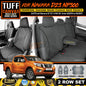 TUFF HD TRADE Canvas Seat Covers 2 Rows For Nissan Navara D23 NP300 ST ST-X 3/2015-10/2017 Charcoal