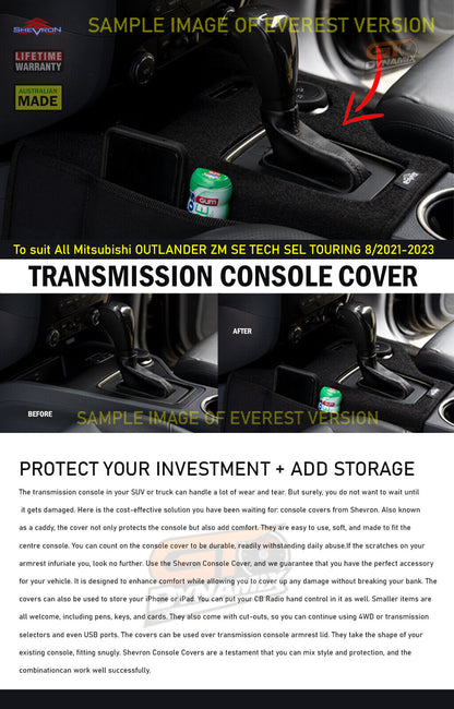 Shevron Transmission Console Cover For Mitsubishi Outlander ZM 8/2021-2024