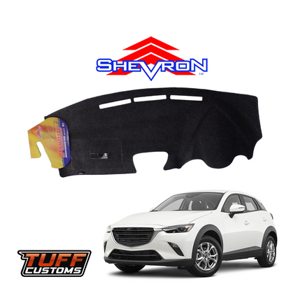 Shevron Black Dash Mat For Mazda CX3 Neo Maxx w/ Central Display 2015-2025 DM1384