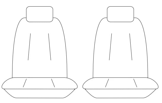 Tuff Canvas Front Seat Covers FORD RANGER NEXT GEN XLT SPORT WILDTRAK 2022-2026