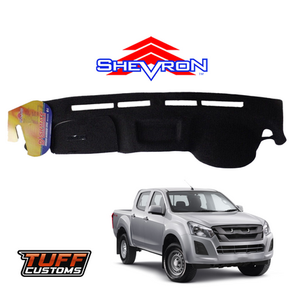 Shevron Black Dash Mat For Isuzu Dmax D-Max ES SX w/ Coin Tray 6/2012-6/2020 DM1314
