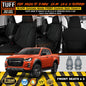 TUFF HD TRADE Canvas Seat Covers Front For Isuzu D-MAX TF X-Terrain 7/2020-2023 Black