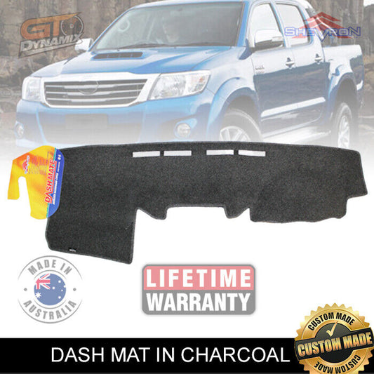 Shevron Charcoal Dash Mat For Toyota Hilux 150/SR5/KUN16/KUN26 2/2005-6/2015 DM978
