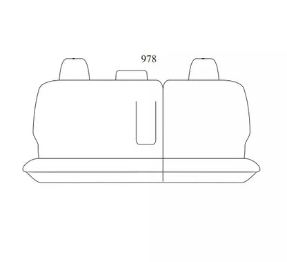 Manta Neoprene Rear Seat Covers For FORD EVEREST NEXT GEN ALL MODELS 06/2022-2024