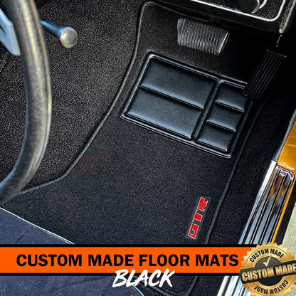 Custom Made Floor Mats 2 Rows for Holden Torana LC LJ GTR 1968-1973 Black 3 Piece Premium Carpet