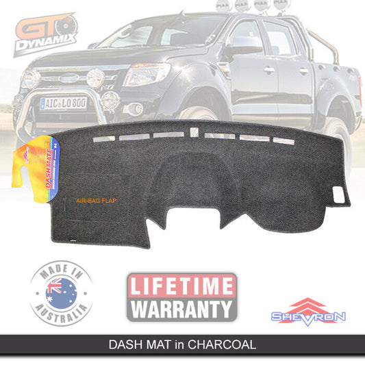 Shevron Charcoal Dash Mat For Ford Ranger PX All series 10/2011-4/2015 DM1244