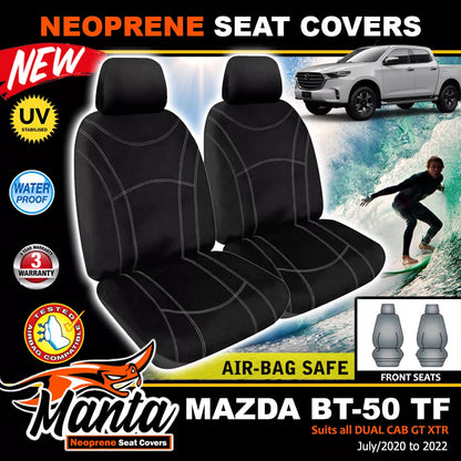 Manta Neoprene Front Seat Covers For Mazda BT-50 TF XTR GT BT50 7/2020-2025
